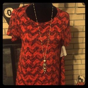 LulaRoe red Carly —-brand new tags attached